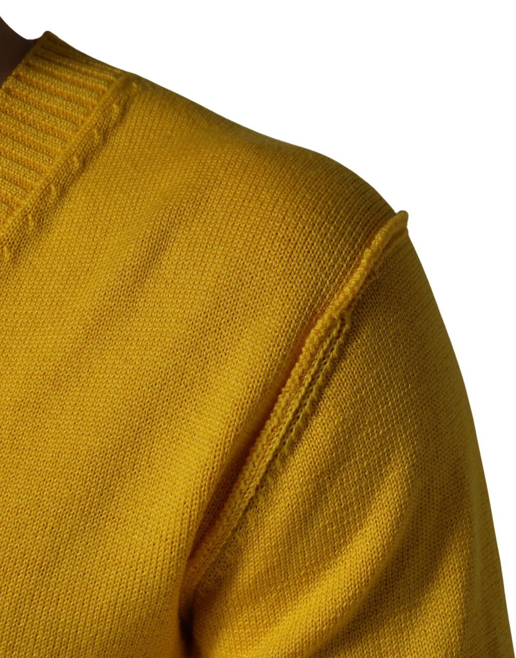 Dolce & Gabbana Wollstrick-Pullover mit V-Ausschnitt, Gelb