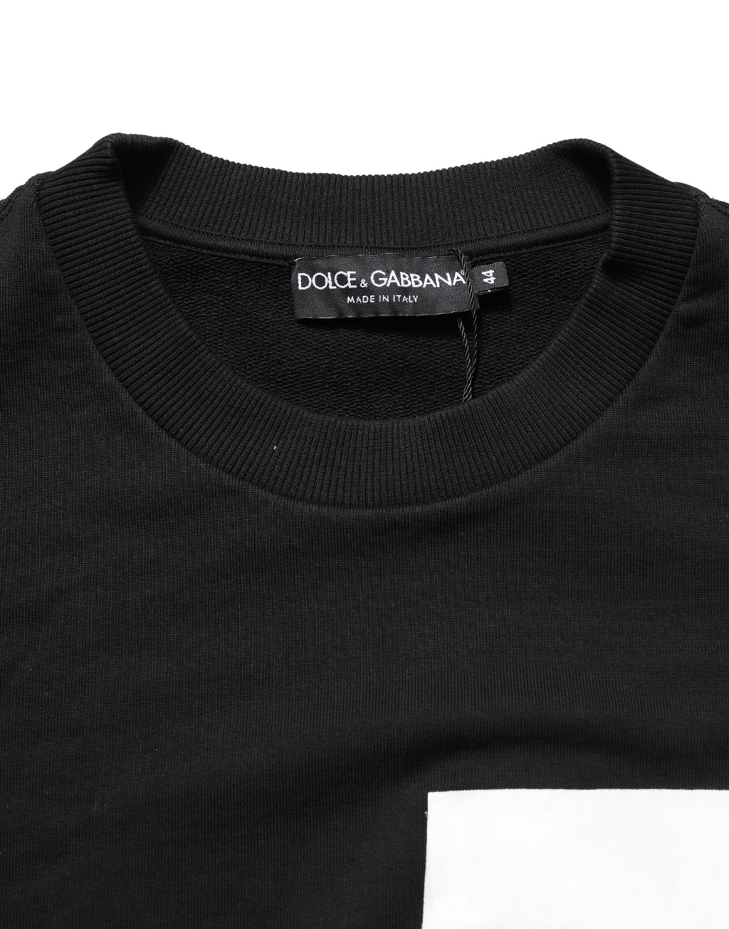 Dolce & Gabbana Schwarzer Milano Baumwoll-Sweatshirtpullover mit Logo
