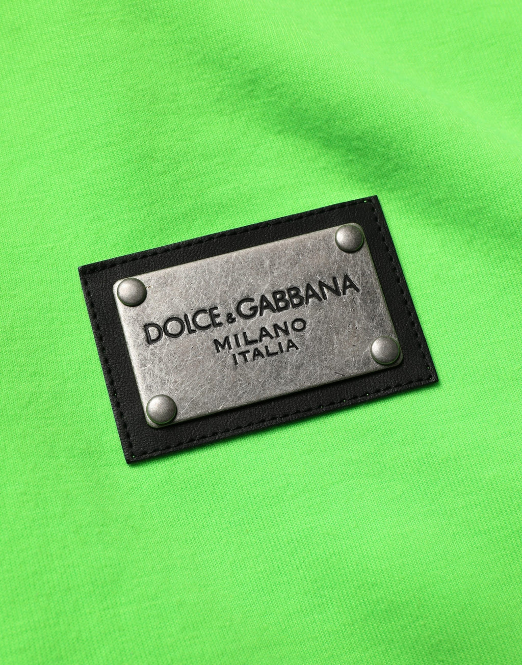 Dolce & Gabbana Grüner Kapuzenpullover aus Fleece mit durchgehendem Reißverschluss