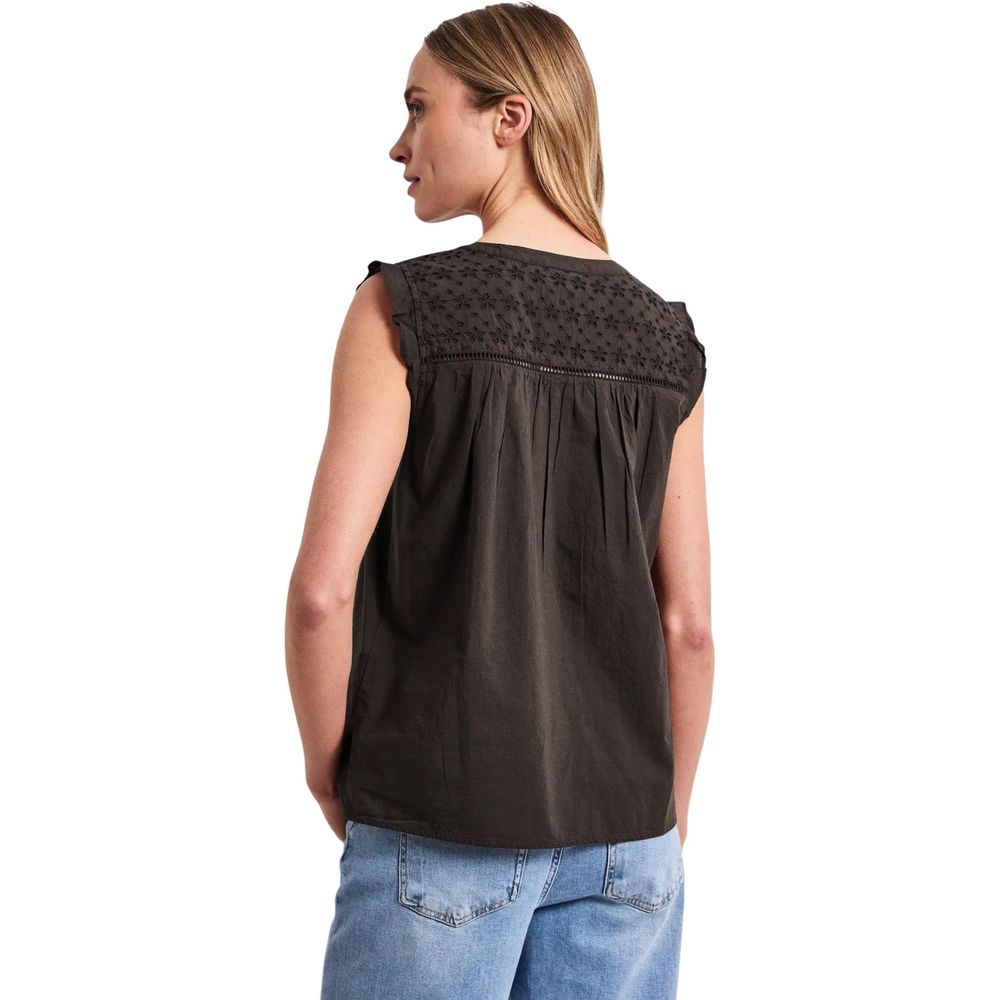 Street One Braune Baumwollbluse