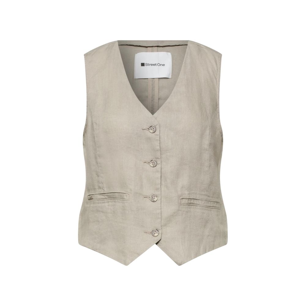 Street One Beige Leinenweste