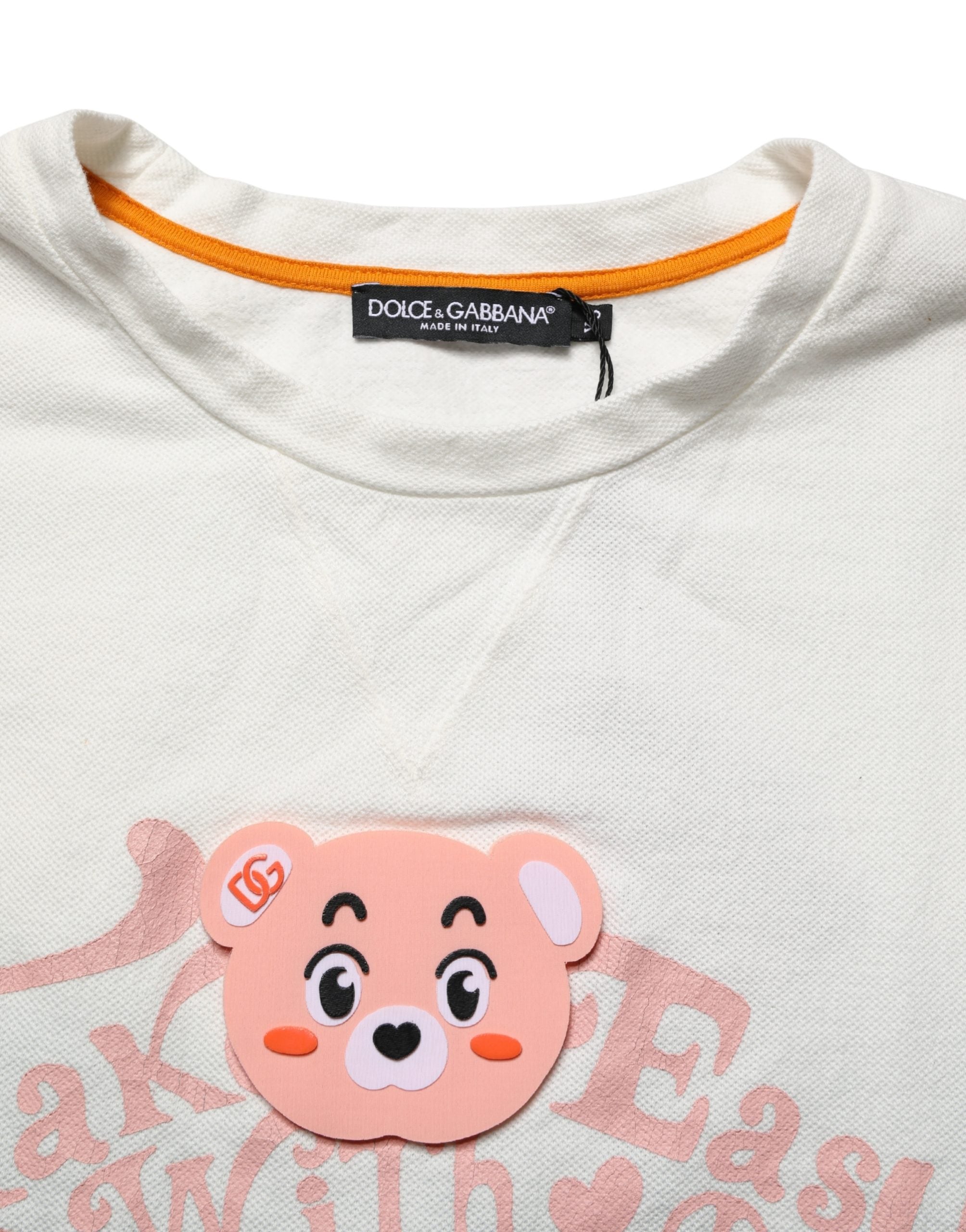 Dolce & Gabbana Grünes Tie-Dye Grafikprint Baumwoll-Rundhals-T-Shirt