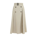 Burberry Beiger Baumwoll-Midirock