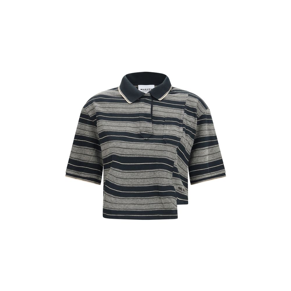 Marant Etoile Schwarzes Baumwoll-Poloshirt