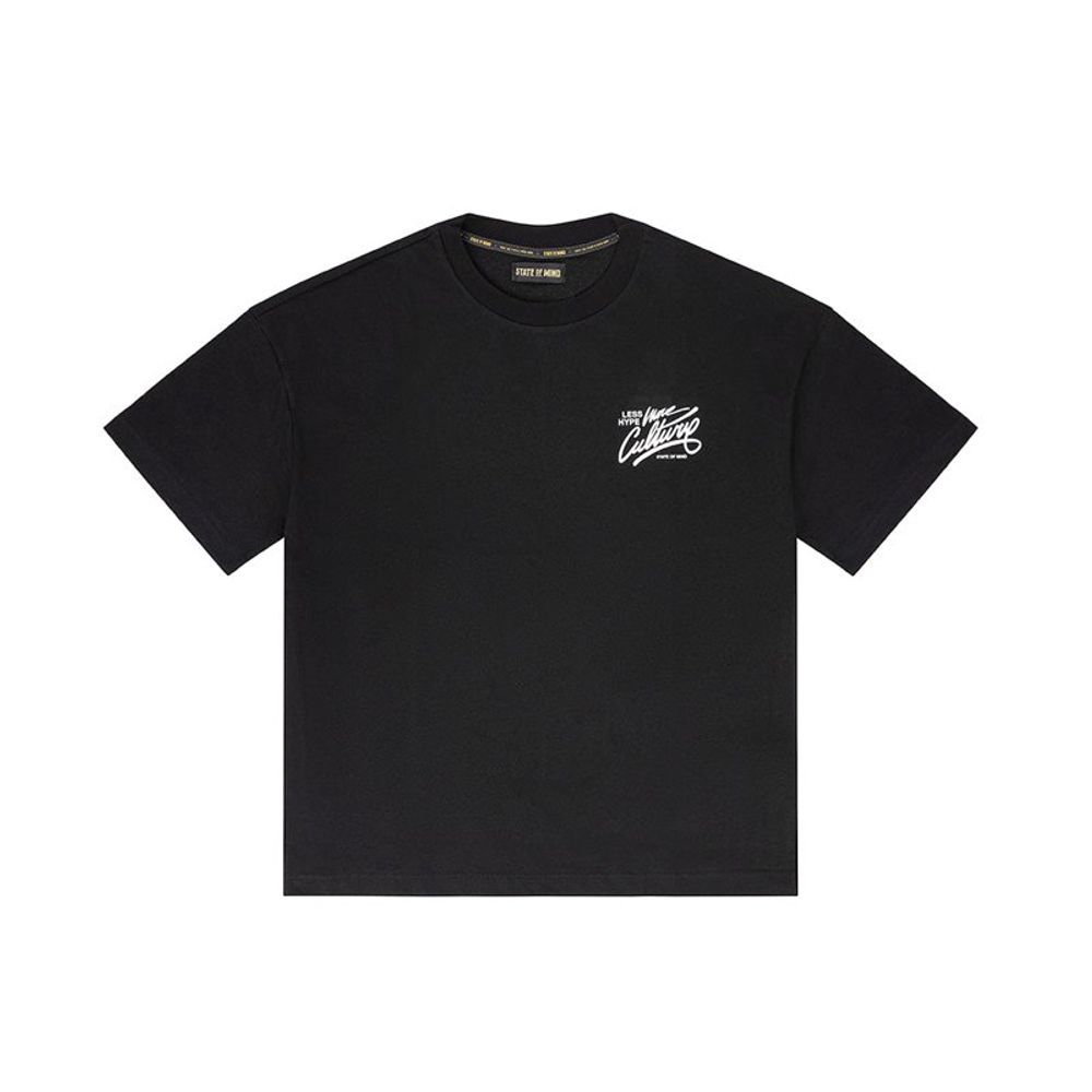 5TATE OF MIND Schwarzes Baumwoll-T-Shirt