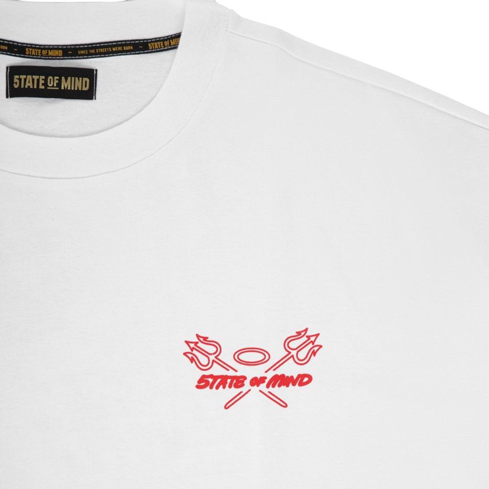 5TATE OF MIND Weißes Baumwoll-T-Shirt