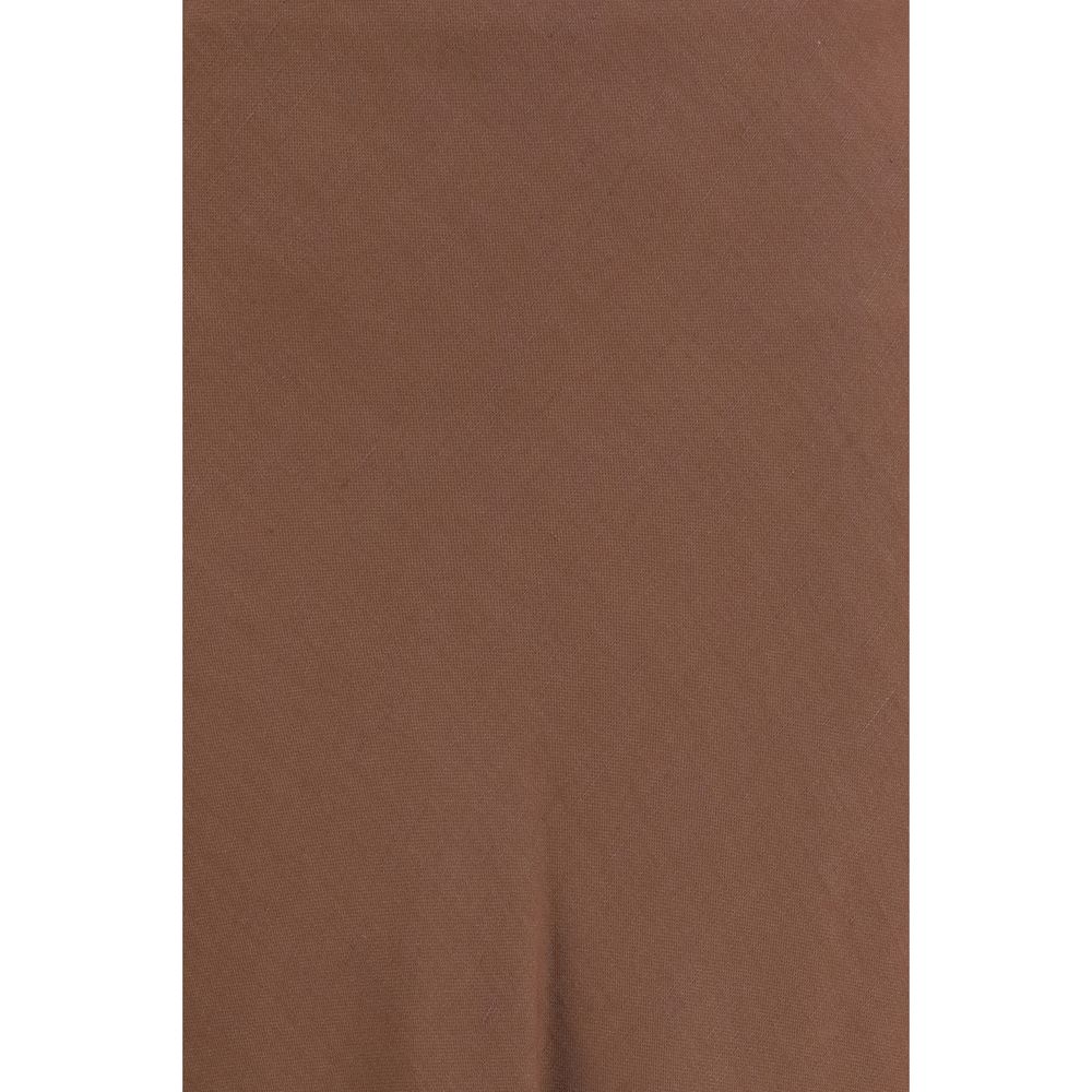 Brunello Cucinelli Brauner Viskose-Maxirock
