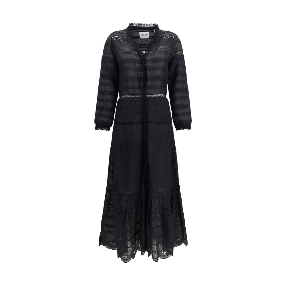 Marant Etoile Schwarzes Baumwoll-Freizeitkleid