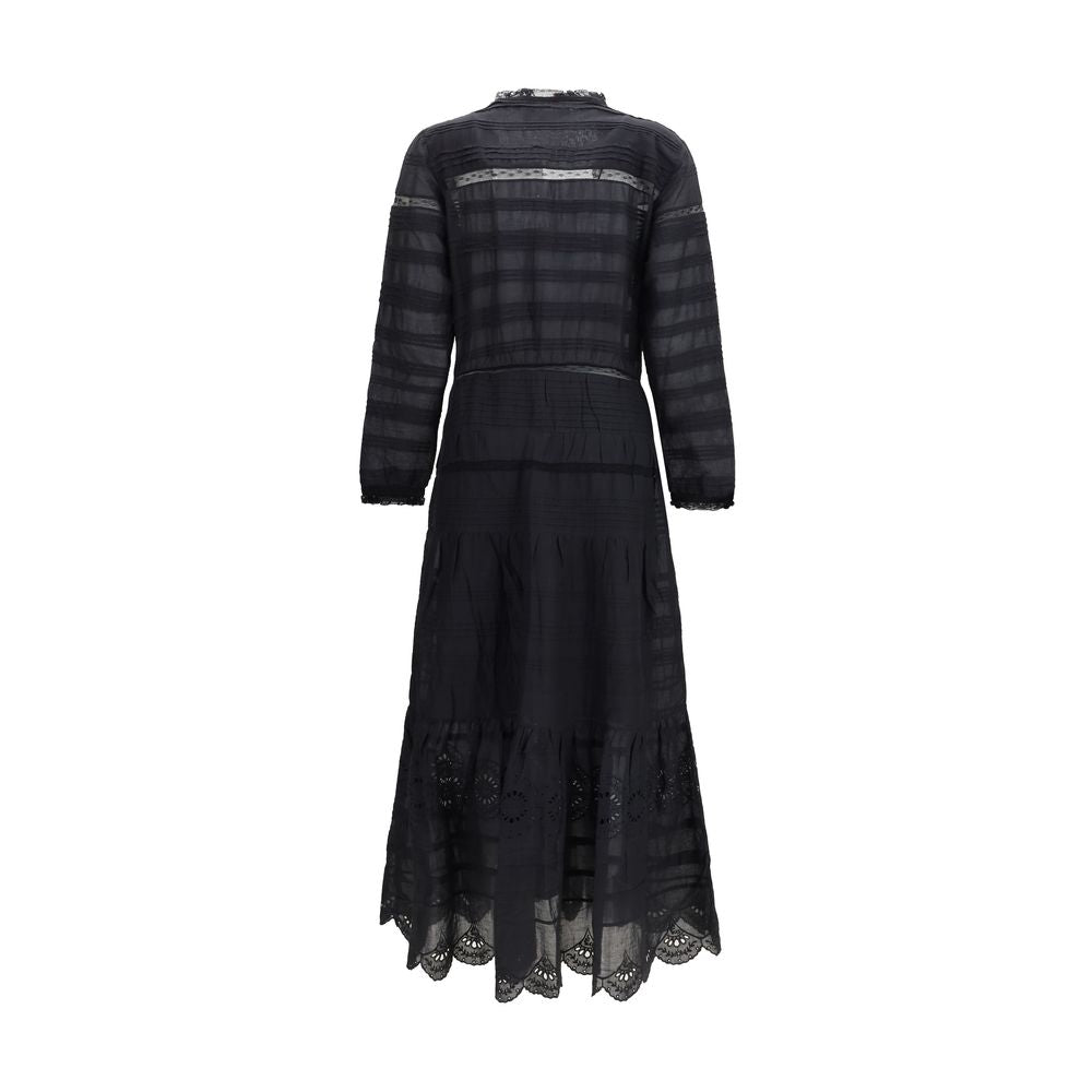 Marant Etoile Schwarzes Baumwoll-Freizeitkleid