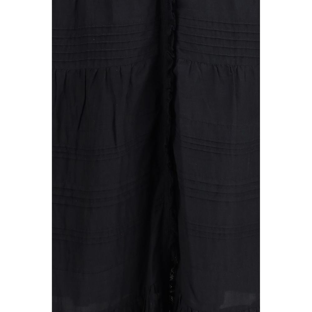 Marant Etoile Schwarzes Baumwoll-Freizeitkleid