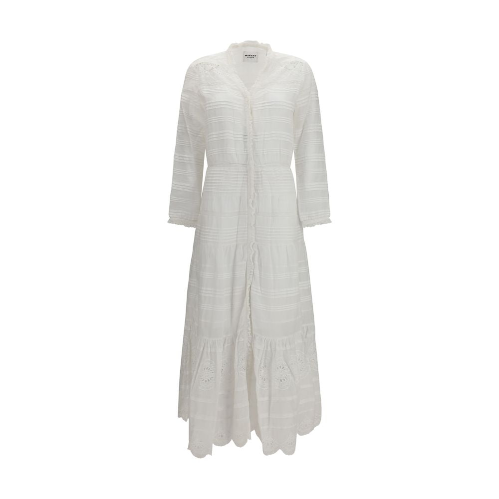 Marant Etoile Weißes Baumwoll-Freizeitkleid