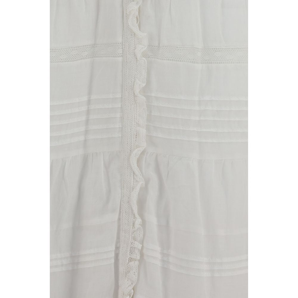 Marant Etoile Weißes Baumwoll-Freizeitkleid