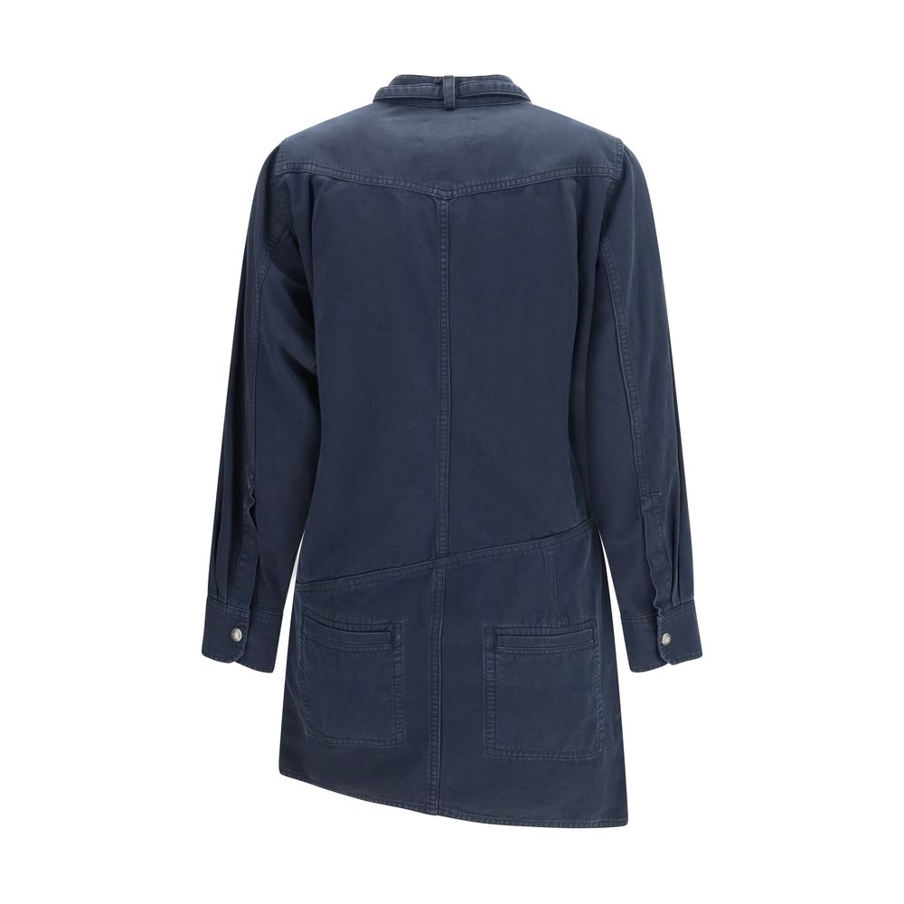 Marant Etoile Blaues Baumwoll-Freizeitkleid