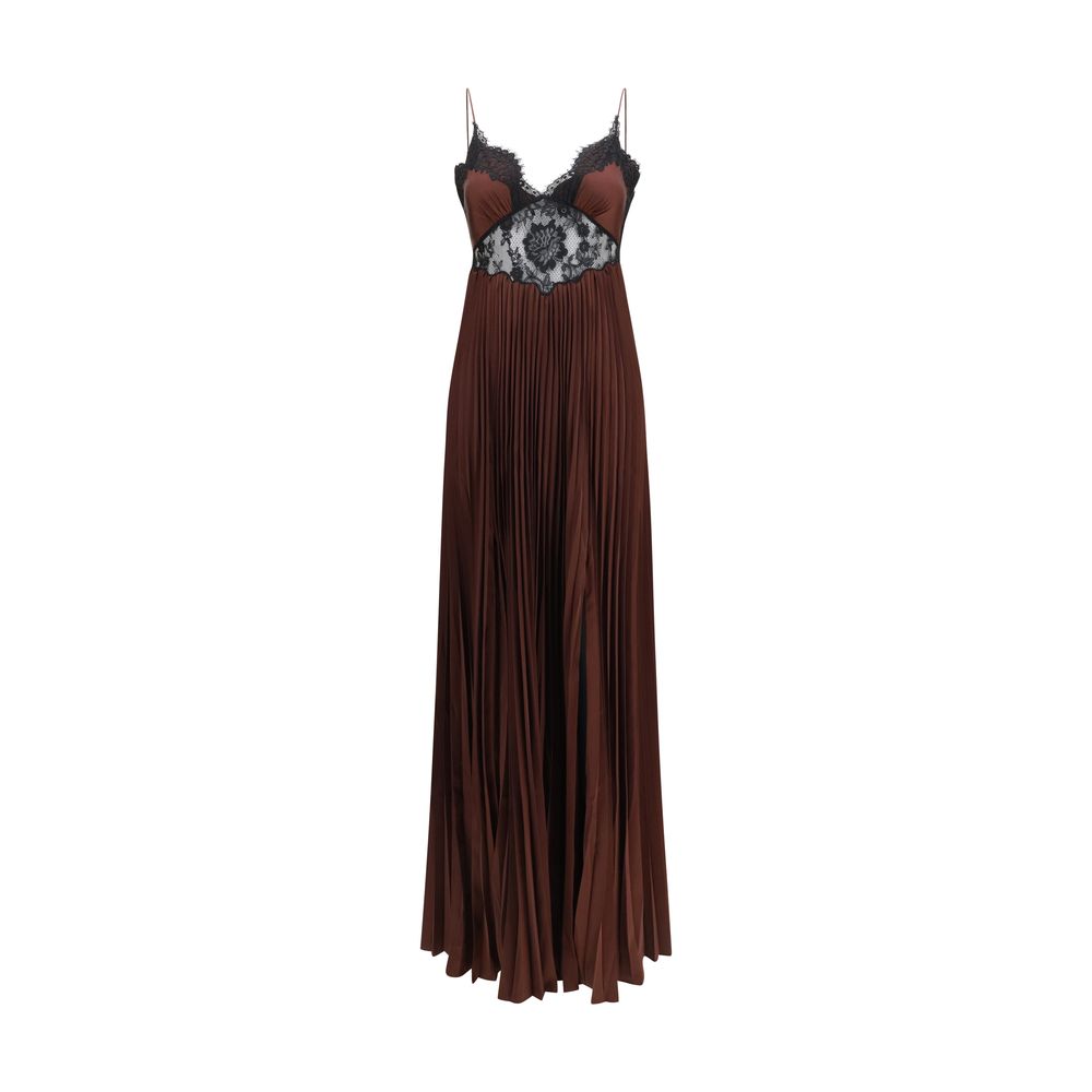 Self-Portrait Braunes Polyester Freizeitkleid