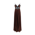 Self-Portrait Braunes Polyester Freizeitkleid