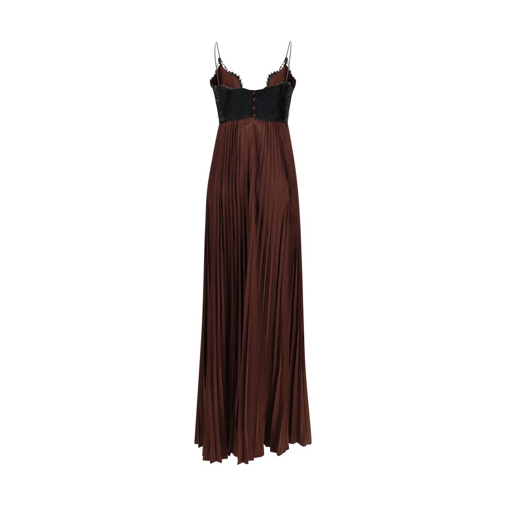 Self-Portrait Braunes Polyester Freizeitkleid