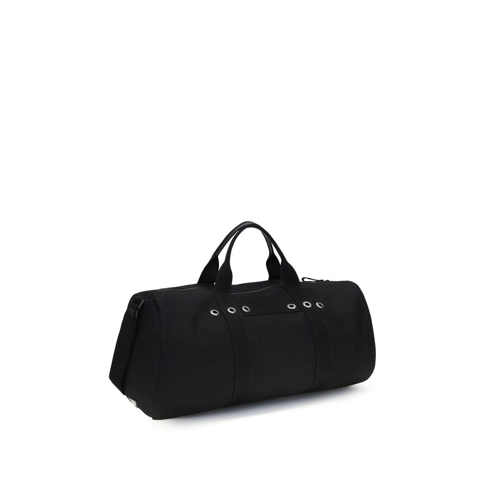 Prada Schwarze Baumwoll-Reisetasche