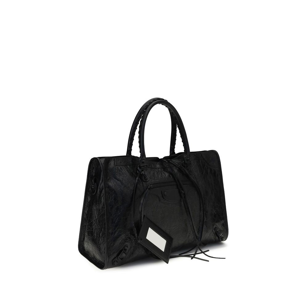 Balenciaga Schwarze Lammleder Schultertasche Ovis Aries Aries