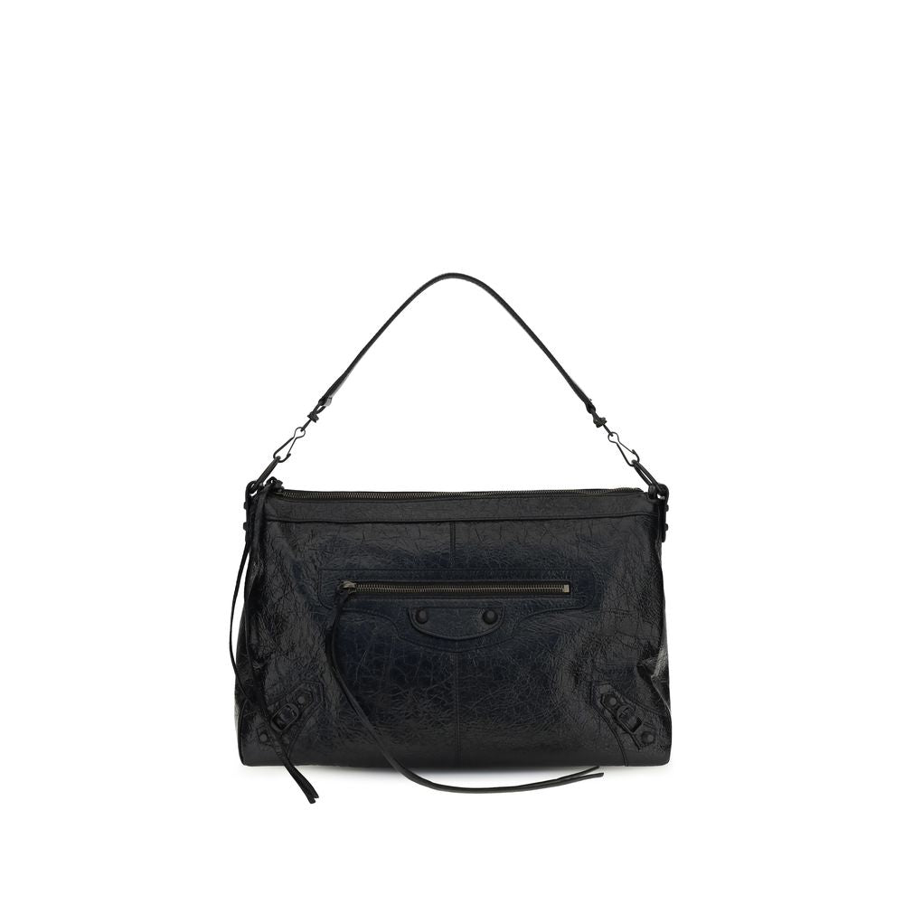 Balenciaga Schwarze Lammleder Schultertasche Ovis Aries Aries