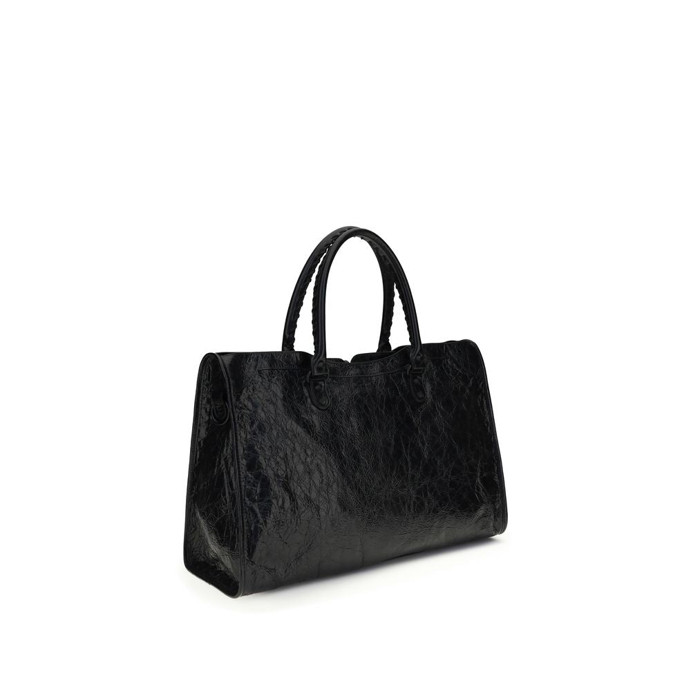 Balenciaga Schwarze Lammleder Schultertasche Ovis Aries Aries
