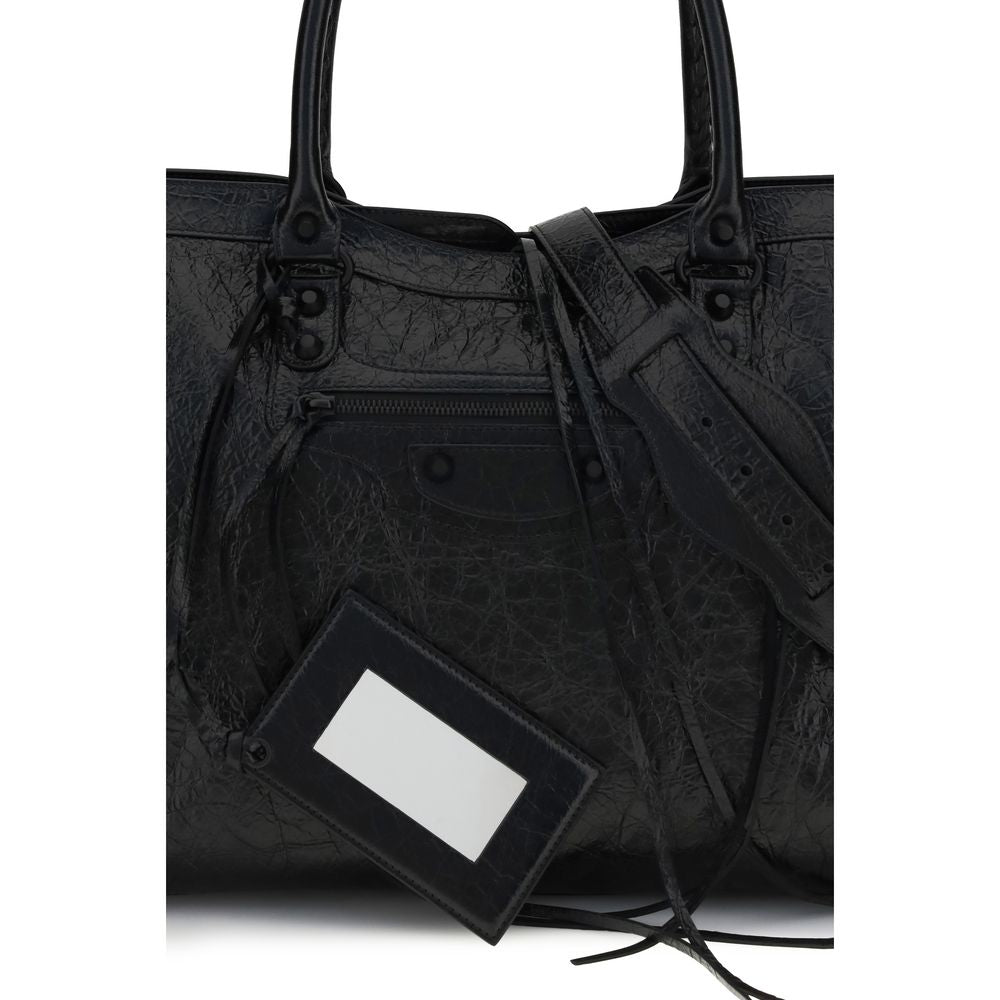 Balenciaga Schwarze Lammleder Schultertasche Ovis Aries Aries