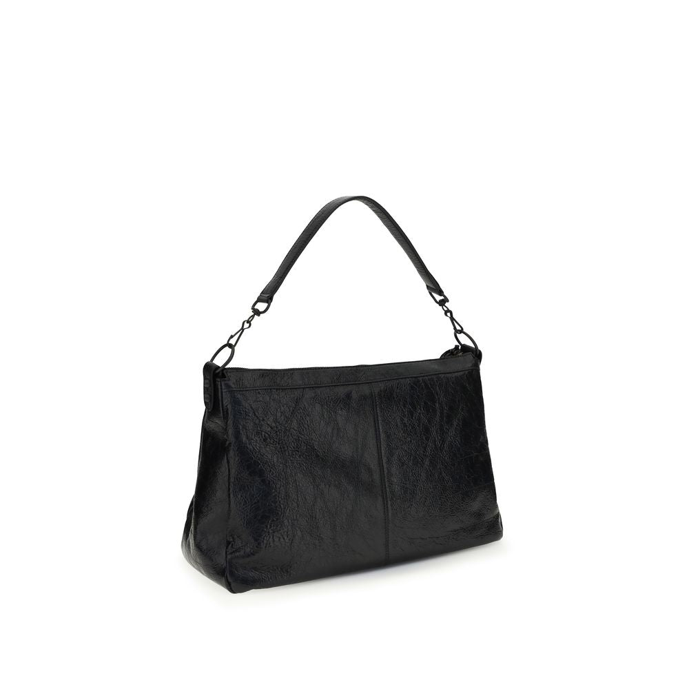 Balenciaga Schwarze Lammleder Schultertasche Ovis Aries Aries