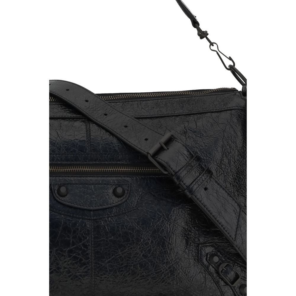 Balenciaga Schwarze Lammleder Schultertasche Ovis Aries Aries