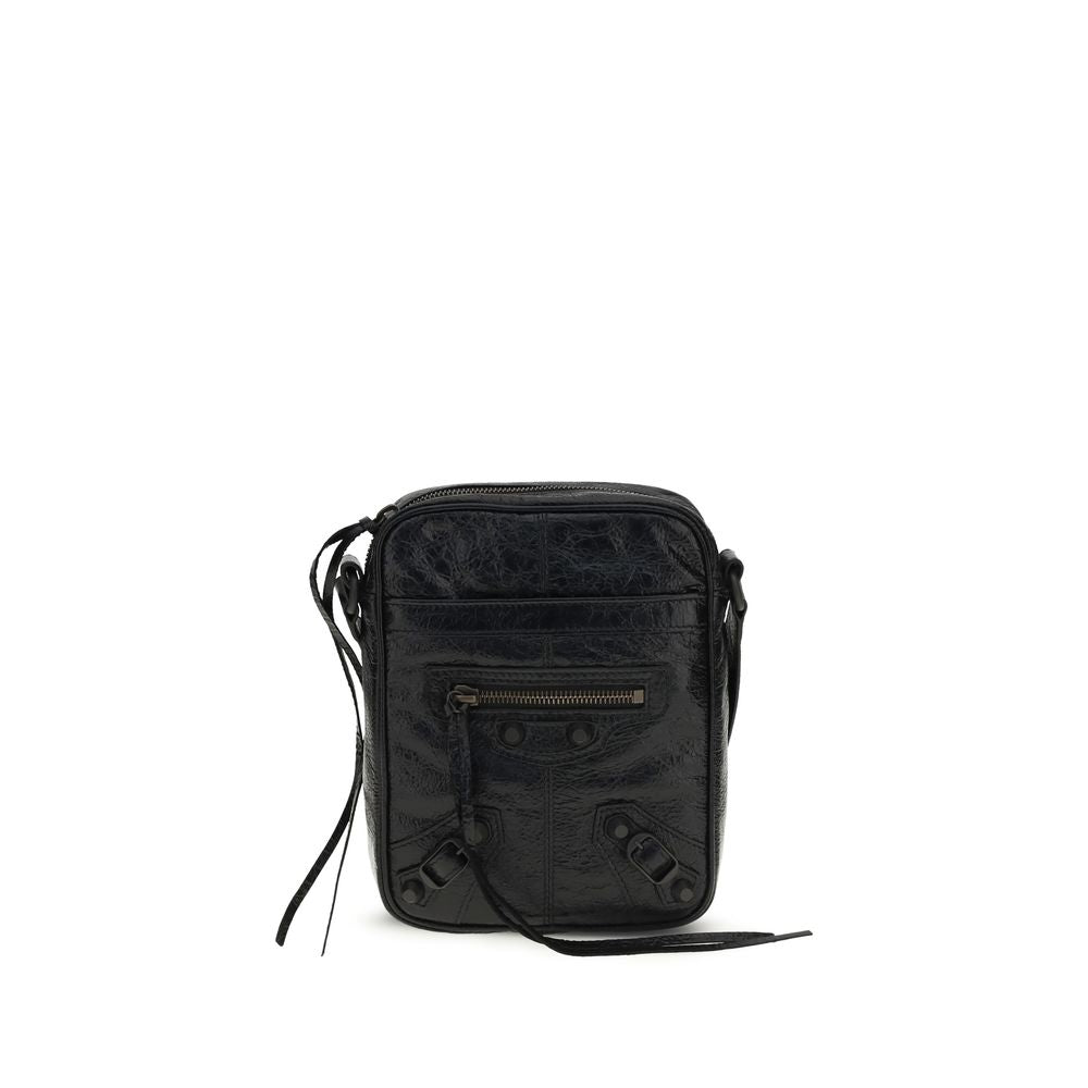Balenciaga Schwarze Lammleder Schultertasche Ovis Aries Aries