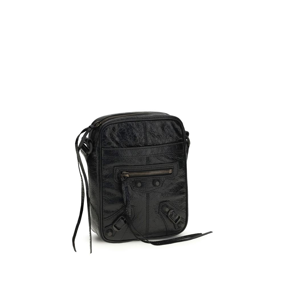 Balenciaga Schwarze Lammleder Schultertasche Ovis Aries Aries