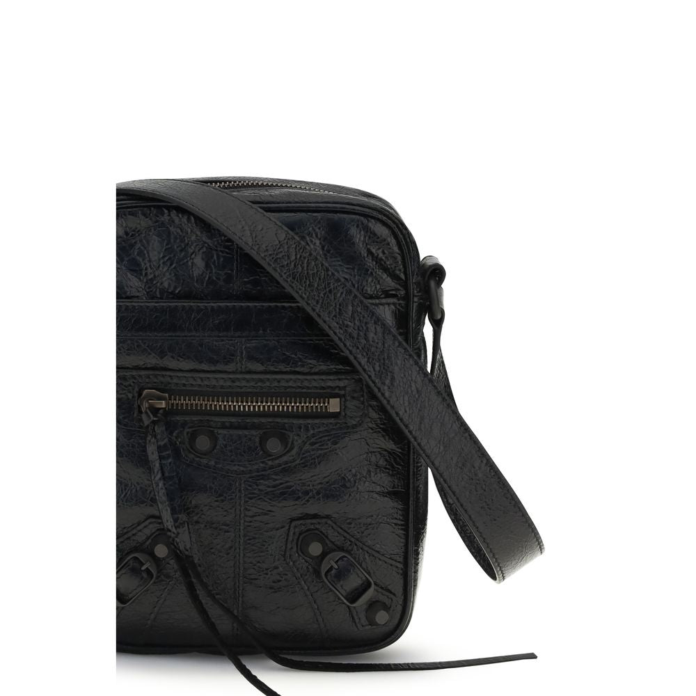 Balenciaga Schwarze Lammleder Schultertasche Ovis Aries Aries