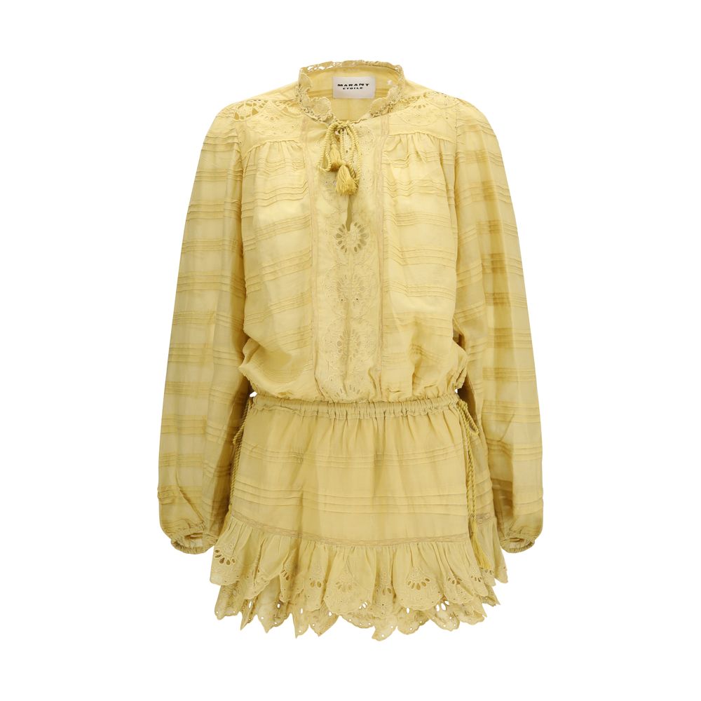 Marant Etoile Zweifarbige Baumwoll-Freizeitkleid