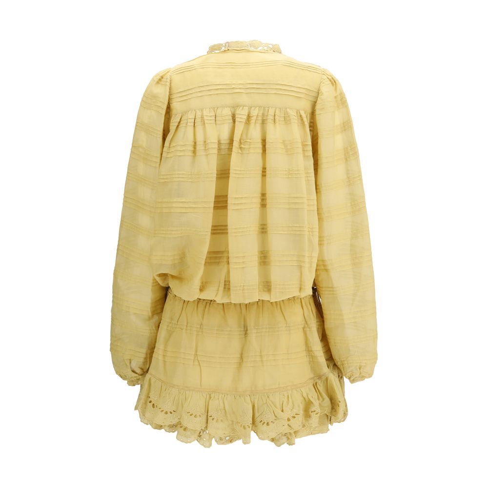 Marant Etoile Zweifarbige Baumwoll-Freizeitkleid