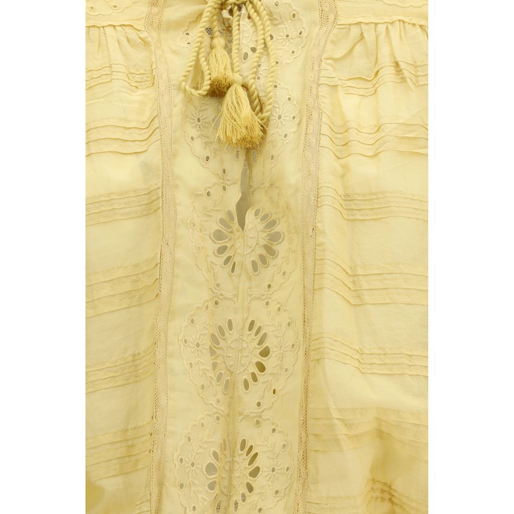 Marant Etoile Zweifarbige Baumwoll-Freizeitkleid
