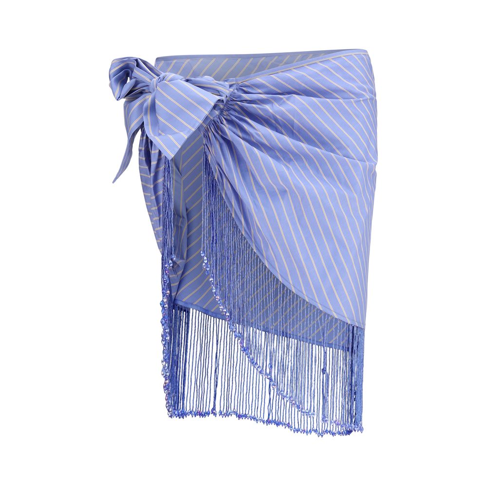 The Andamane Blaue Baumwoll-Midirock