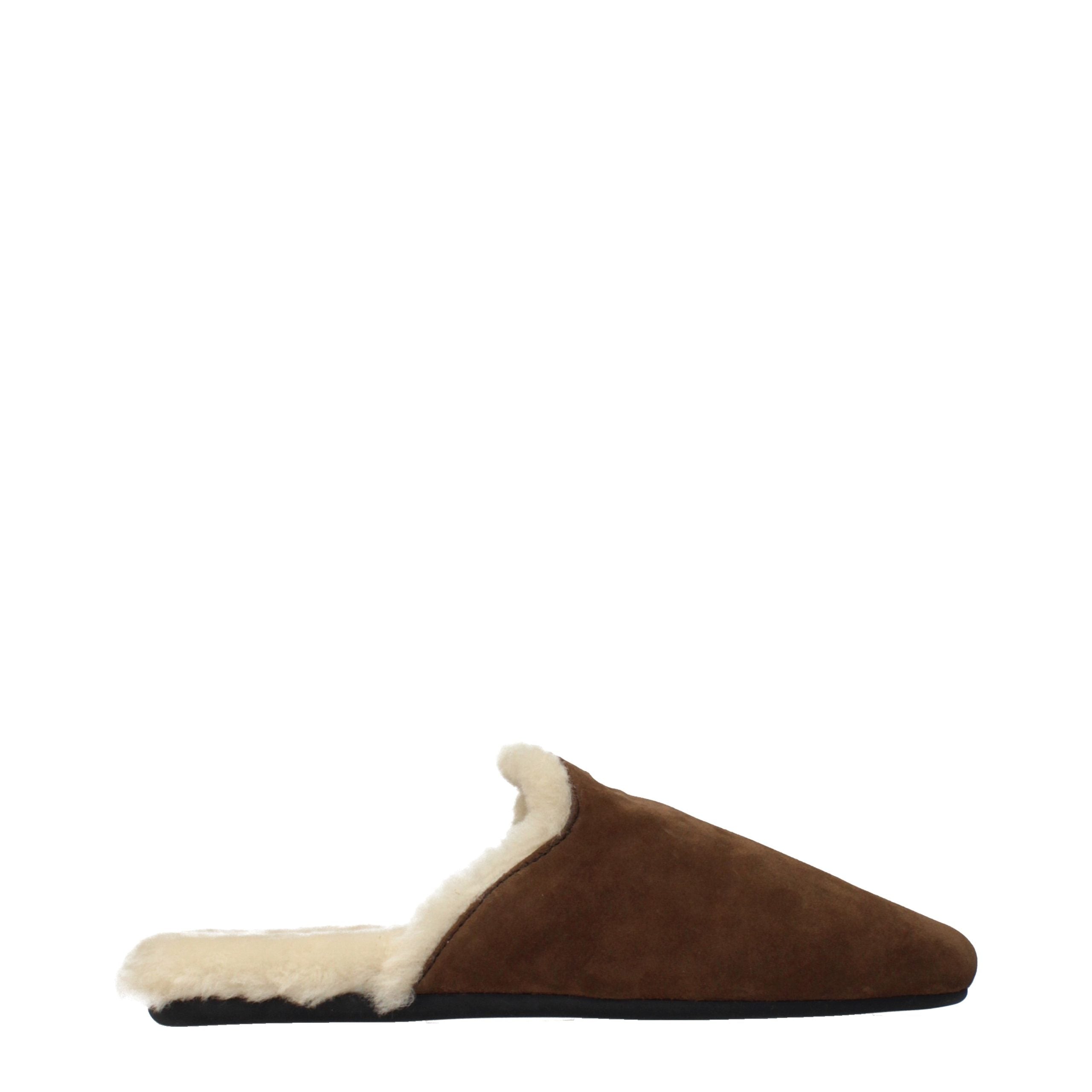 Prada Braune Leder-Slipper