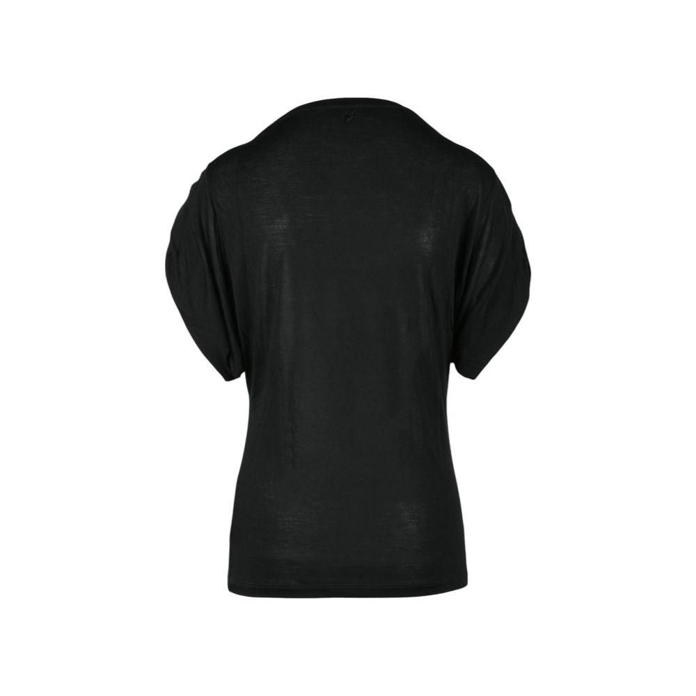 Dondup Schwarzes T-Shirt aus Viskose