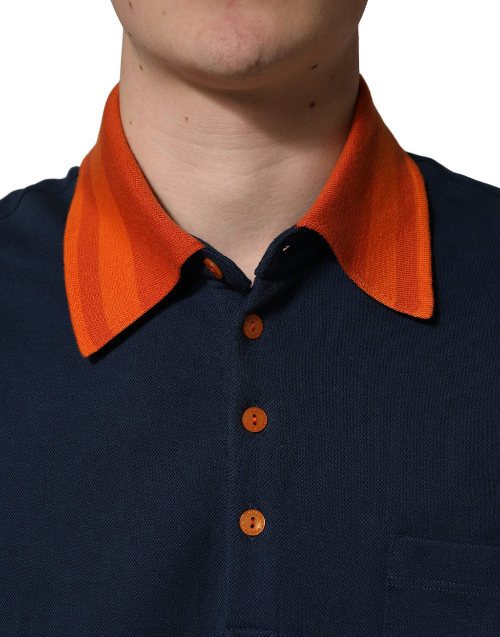 Dolce & Gabbana Herren-Poloshirt mit kurzen Ärmeln, marineblau, Baumwolle, mit Logo
