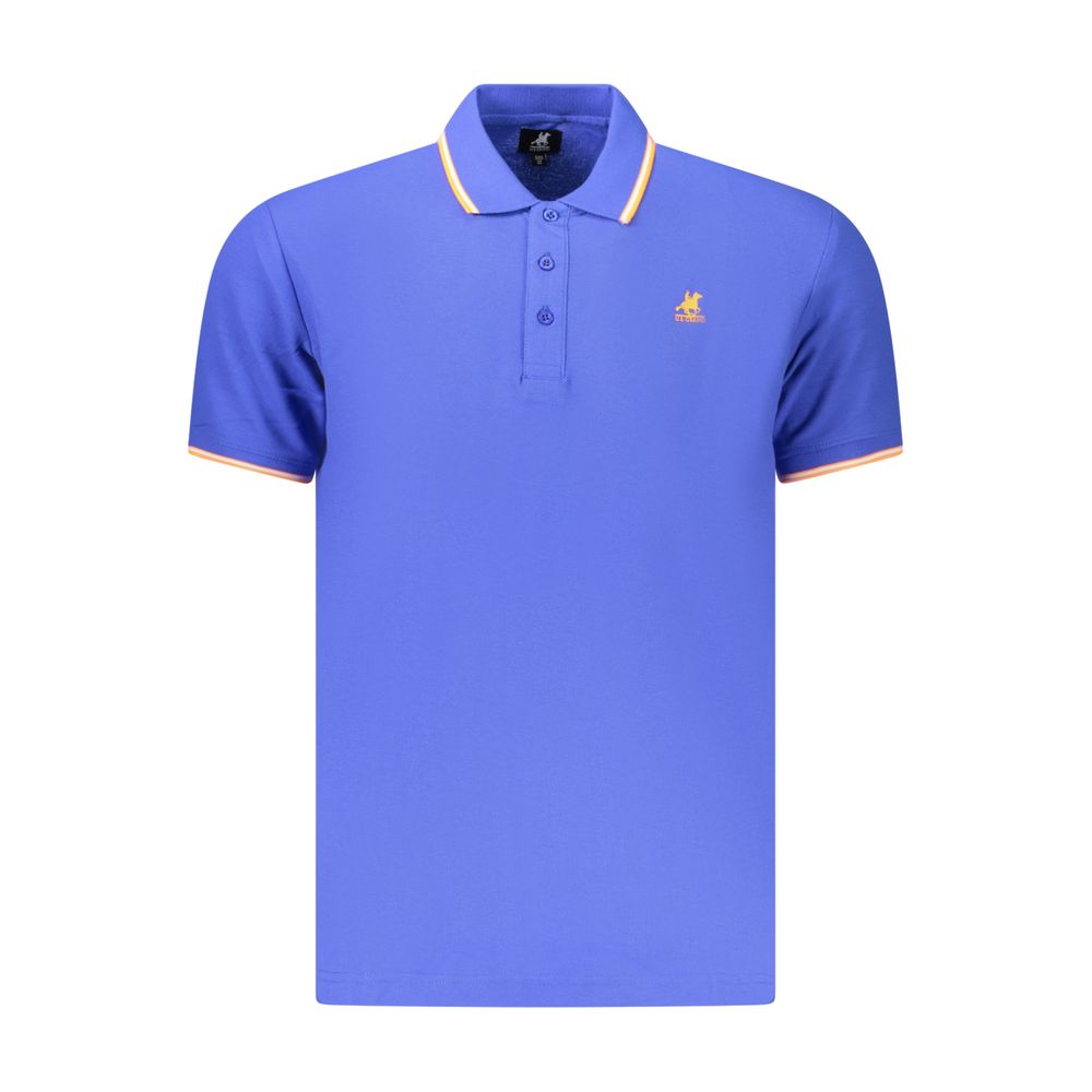 U.S. Grand Blaues Baumwoll-Poloshirt für Herren