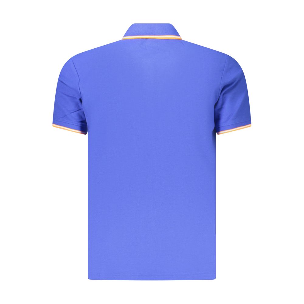 U.S. Grand Blaues Baumwoll-Poloshirt für Herren