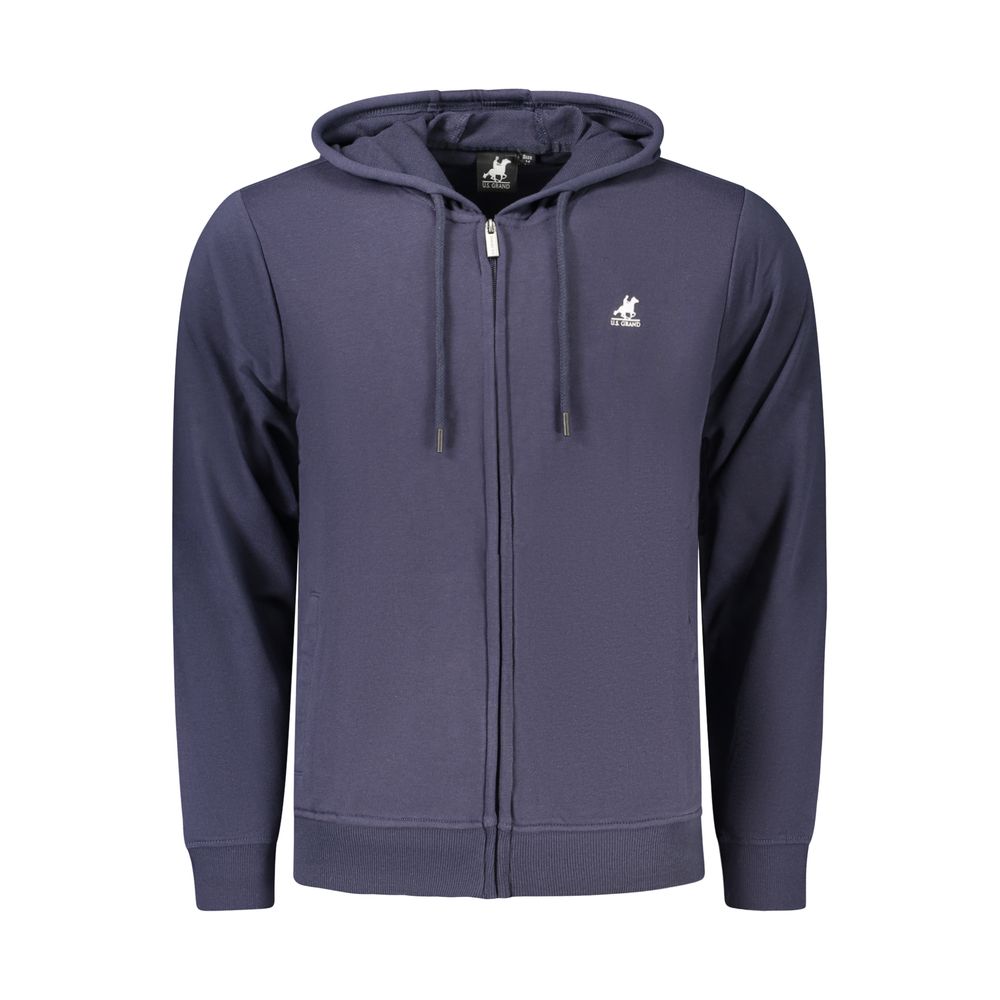 U.S. Grand Blauer Baumwoll-Kapuzenpullover für Herren