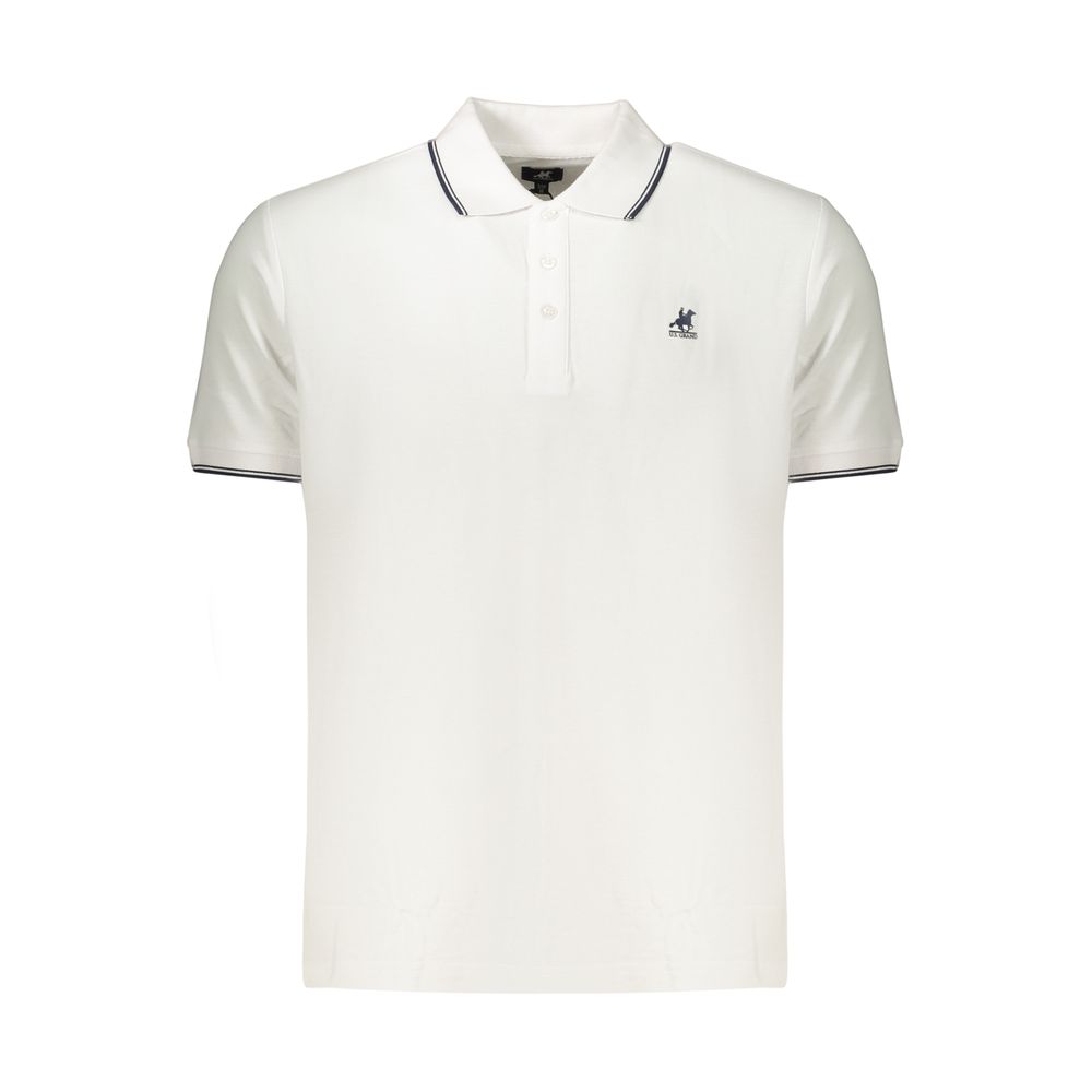 U.S. Grand Weißes Herren-Poloshirt aus Baumwolle