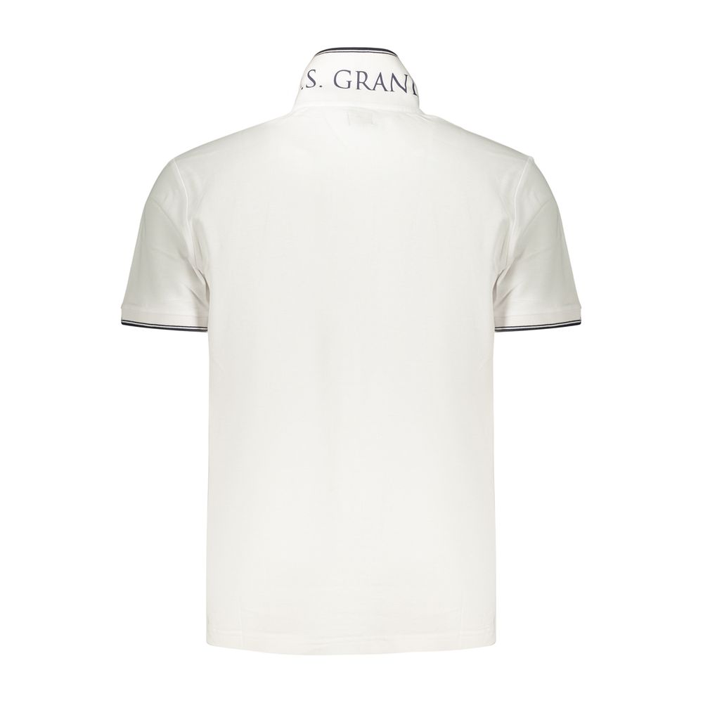 U.S. Grand Weißes Herren-Poloshirt aus Baumwolle