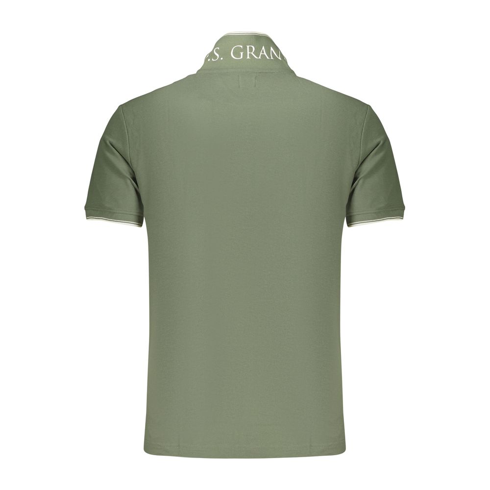 U.S. Grand Grünes Herren-Poloshirt aus Baumwolle