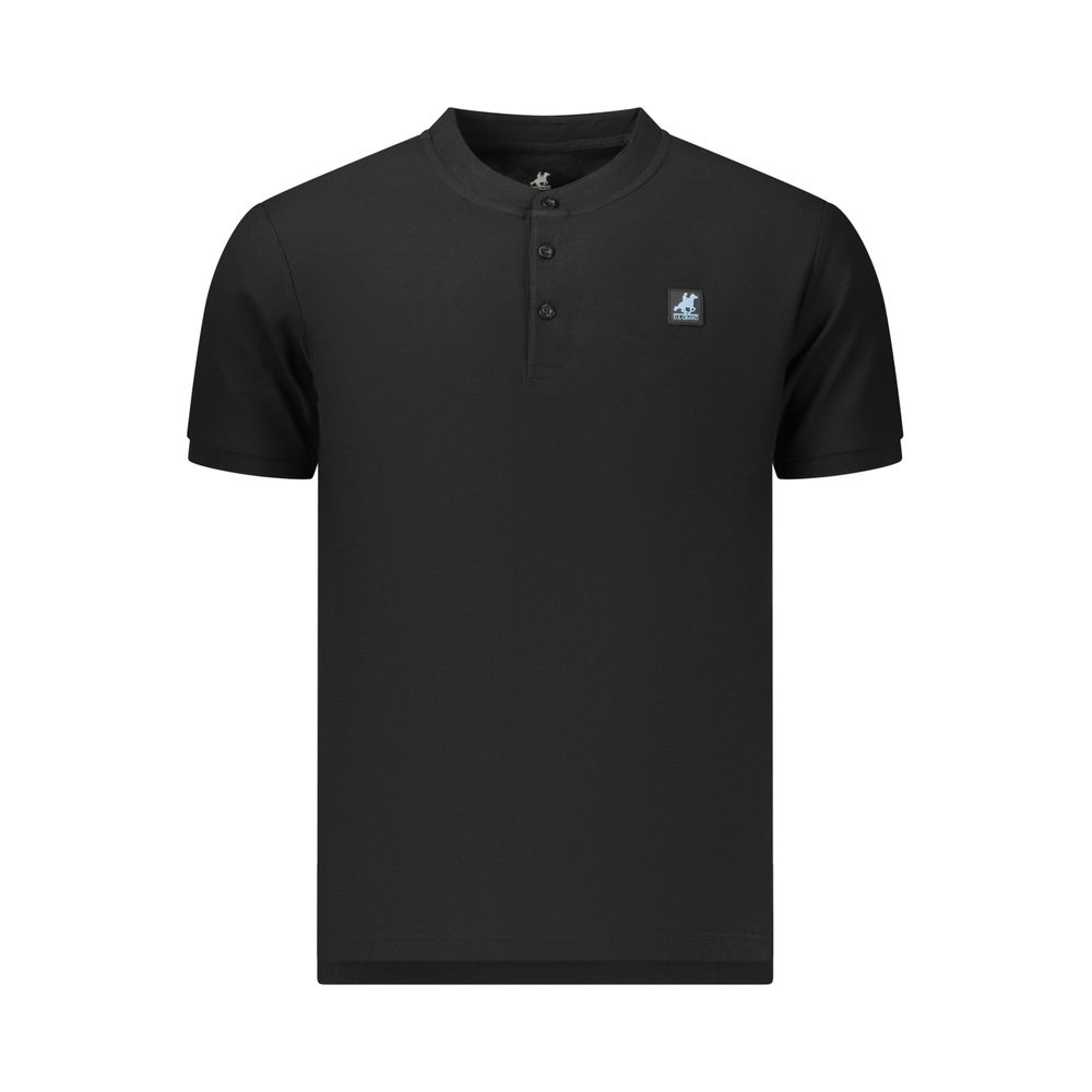 U.S. Grand Schwarzes Herren-Poloshirt aus Baumwolle
