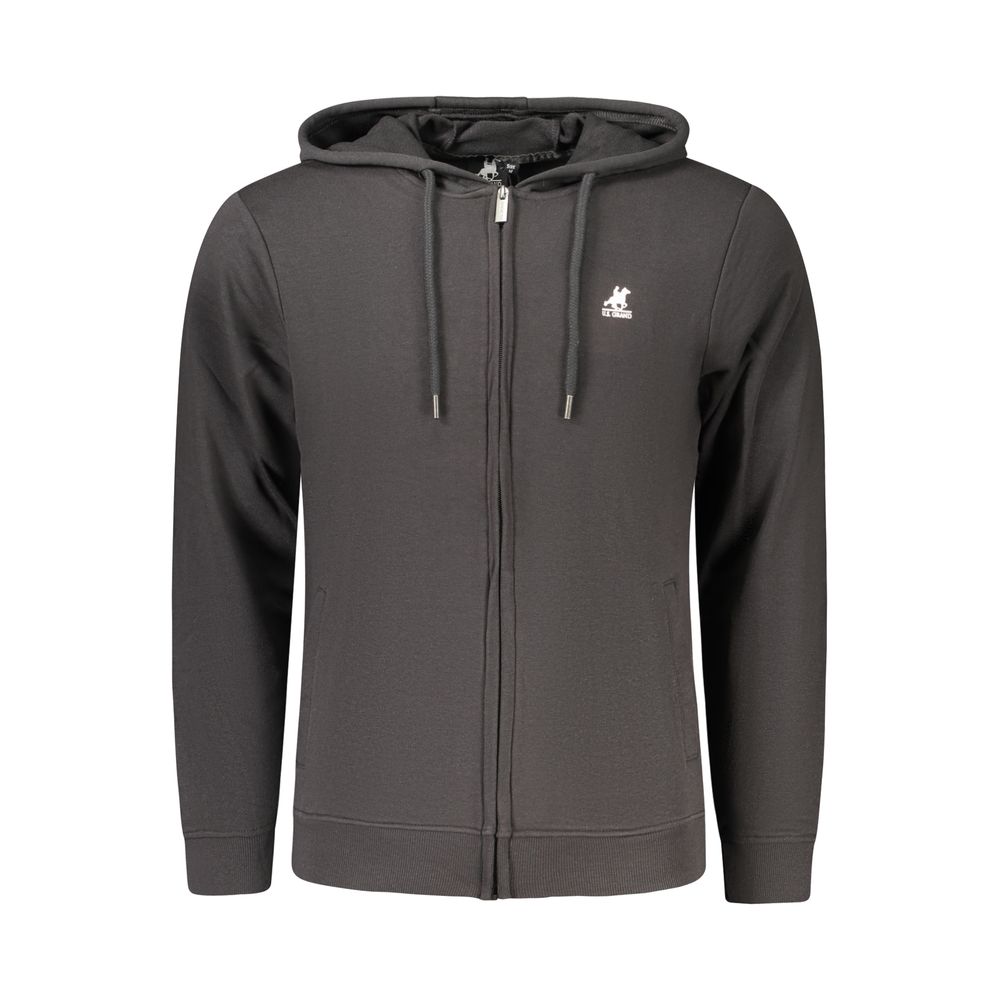 U.S. Grand Schwarzer Herren-Hoodie aus Baumwolle