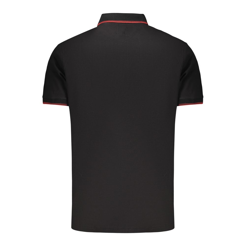 U.S. Grand Schwarzes Baumwoll-Poloshirt für Herren