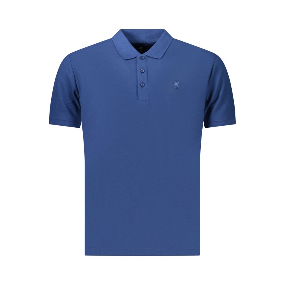 U.S. Grand Blaues Baumwoll-Poloshirt für Herren