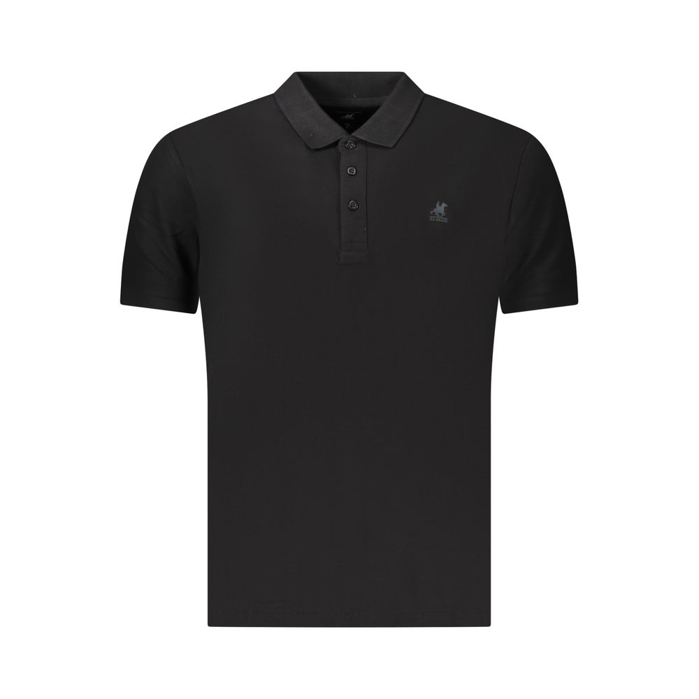 U.S. Grand Schwarzes Baumwoll-Poloshirt für Herren