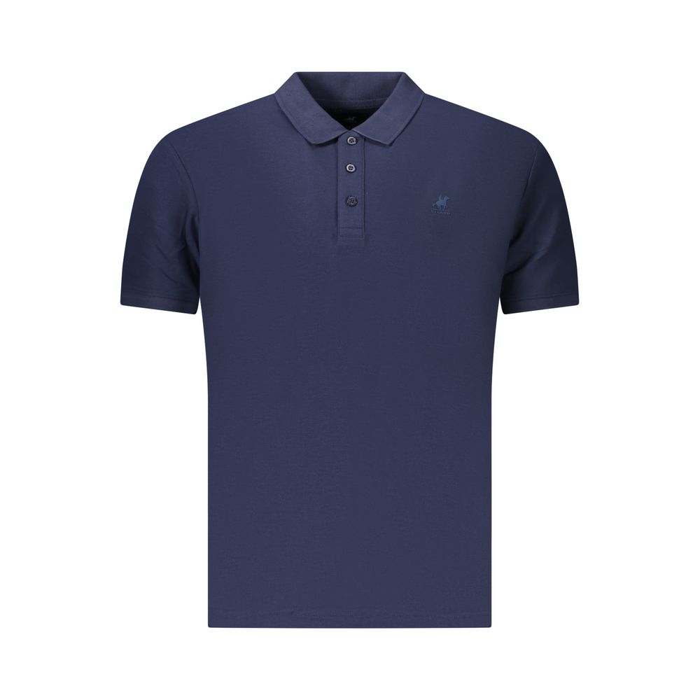U.S. Grand Blaues Baumwoll-Poloshirt für Herren