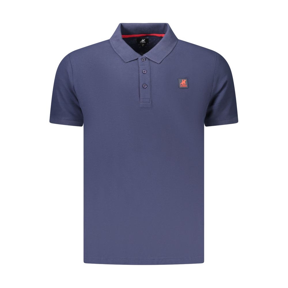 U.S. Grand Blaues Baumwoll-Poloshirt für Herren